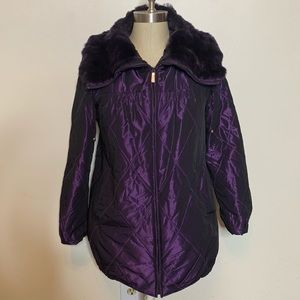 Quilted Fabulous Plush Lined Plush Collar Winter Coat